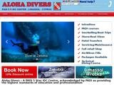 Aloha Divers Website Screenshot
