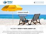 Beckys Travel Website Screenshot