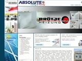 Absolute Cooling and Heating Ltd Website Screenshot