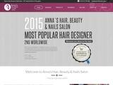 Annas Hair Beauty & Nails Salon Website Screenshot