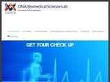 DNA Biomedical Science Lab Website Screenshot