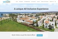 Akti Beach Village Resort Website Screenshot