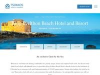 King Evelthon Beach Hotel & Resort Website Screenshot